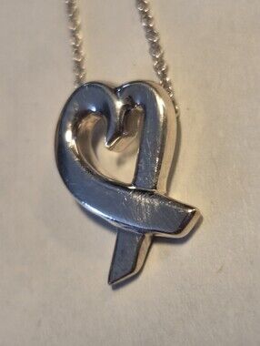 TIFFANY Heart Necklace 925 Silver